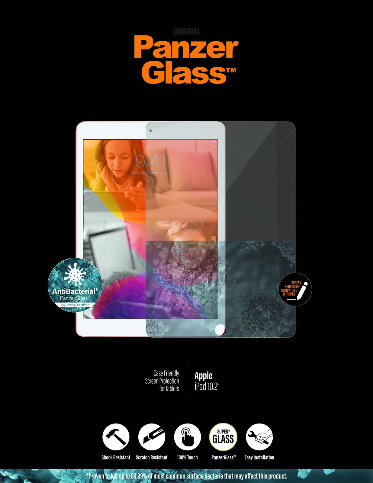 PanzerGlass Displayschutz für Apple iPad 9. Generation PanzerGlass Displayschutz für Apple iPad 9. Generation